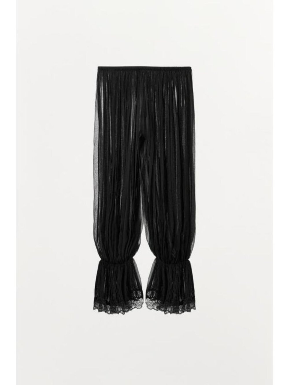 ZARA PLEATED LACE BALLOON PANTS - Picture 4 of 6